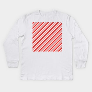 Candy Cane Stripe Kids Long Sleeve T-Shirt